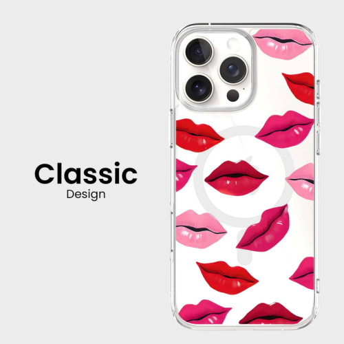 MagSafe iPhone 16 Pro Lips Design Clear Case