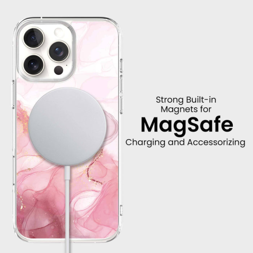 iPhone 16 Pro Case With MagSafe - Pink Marble
