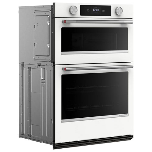 Four mural électrique combiné à convection véritable 5 pi³ 30 po de KitchenAid - Blanc