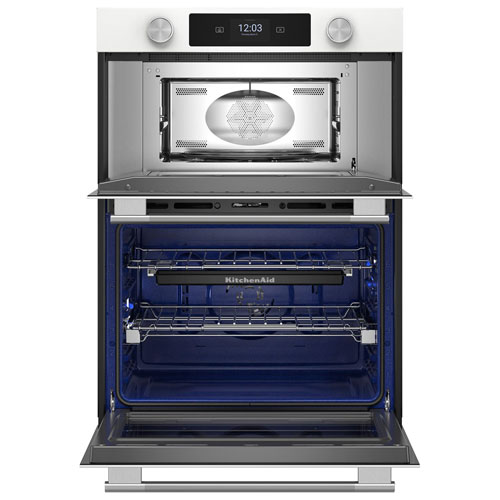 Four mural électrique combiné à convection véritable 5 pi³ 30 po de KitchenAid - Blanc