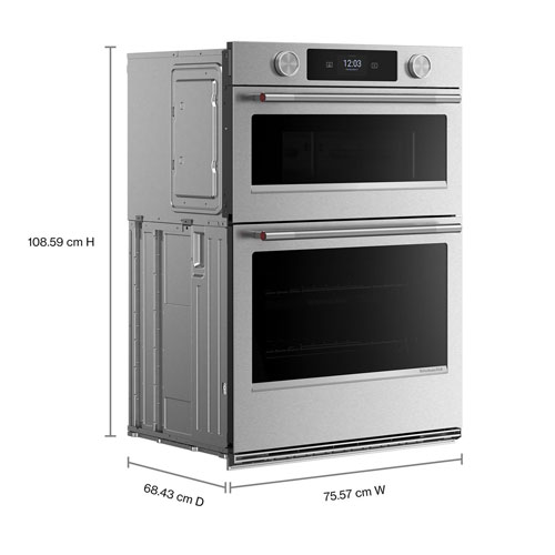KitchenAid 30" 5 Cu. Ft. Combination True Convection Electric Wall Oven - PrintShield Stainless