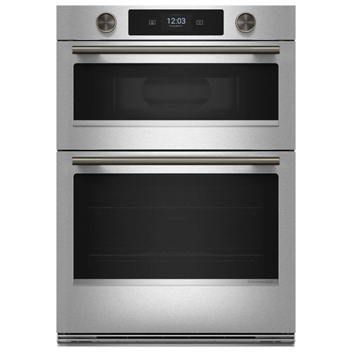KitchenAid 30" 5 Cu. Ft. Combination True Convection Electric Wall Oven - PrintShield Stainless