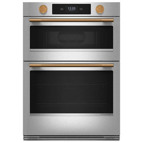 KitchenAid 30" 5 Cu. Ft. Combination True Convection Electric Wall Oven - PrintShield Stainless