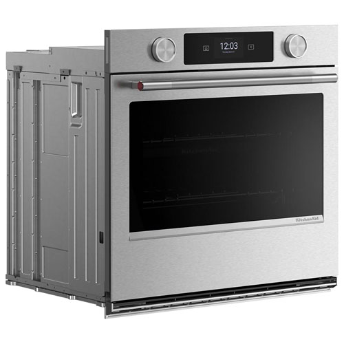Four mural électrique à convection véritable 4,3 pi³ 26 po de KitchenAid (KOES727SPS) - Acier inoxydable PrintShield