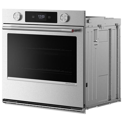 KitchenAid 26" 4.3 Cu. Ft. True Convection Electric Wall Oven - PrintShield Stainless