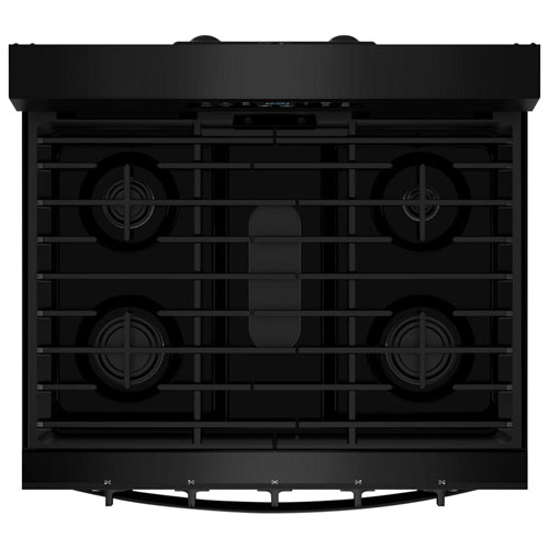 Whirlpool 30" 5.0 Cu. Ft. Free-Standing 5-Burner Self-Clean Gas Air Fry Range - Black