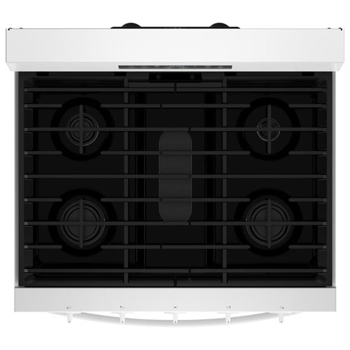 Cuisinière à gaz autonome avec four autonettoyant, friture à l'air et 5 brûleurs 5 pi³ 30 po de Whirlpool - Noir
