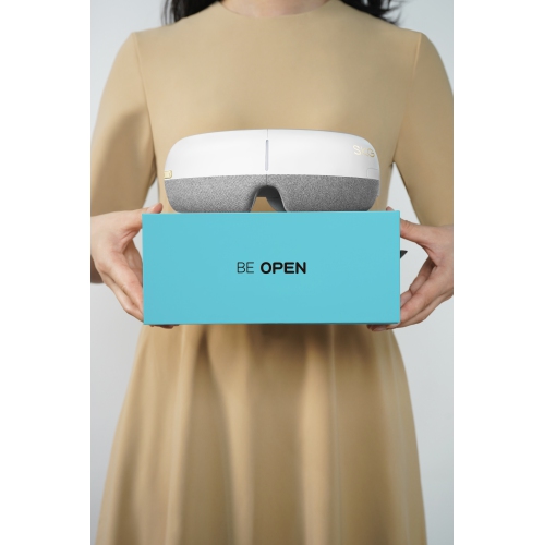 SKG E3 Eye Massager With Heat Air Pressure Vibration, White & Grey