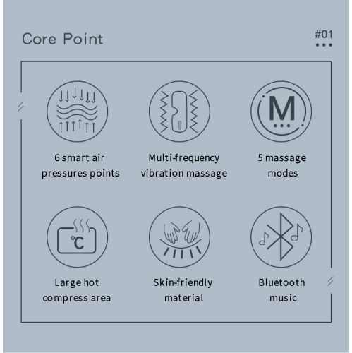 SKG E3 Eye Massager With Heat Air Pressure Vibration, White & Grey