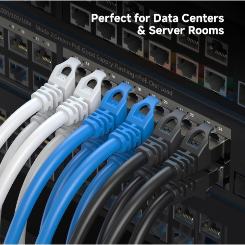 Câble 10 Gb/s Ethernet 6 A sans crochet 25 pi en noir