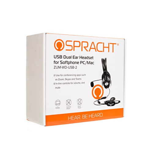 Spracht Zum Over-Ear Wired Noise Cancelling Headset with Mic -