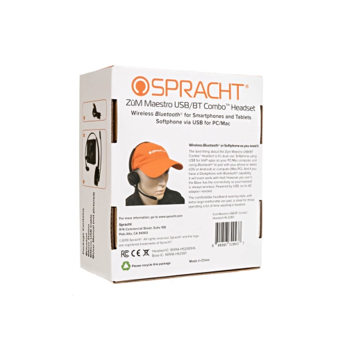 Spracht Zum Maestro Noise Cancelling Wireless Bluetooth Headset with Mic -