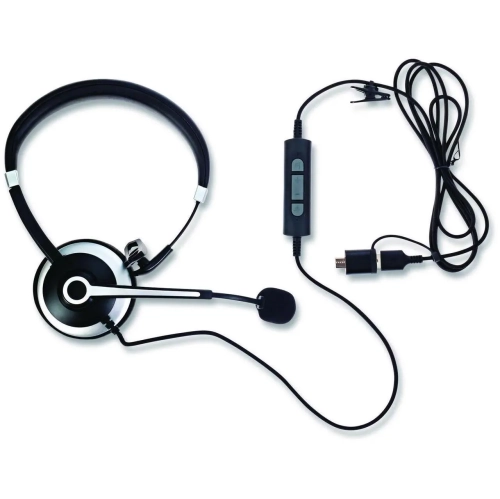 Spracht On-Ear Wired Monoaural Noise Cancelling Headset with Mic -
