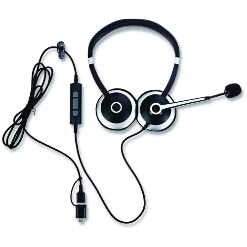Spracht On-Ear Wired Binaural Noise Cancelling Headset with Mic -