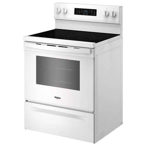 Whirpool 30" 5.3 Cu. Ft. Free-Standing 5-Element Smooth Top Electric Range - White