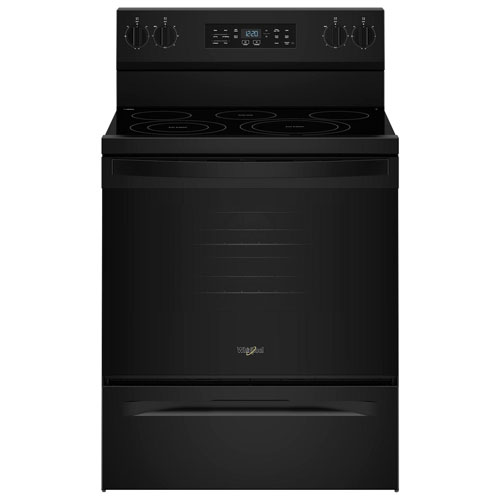 Whirpool 30" 5.3 Cu. Ft. Free-Standing 5-Element Smooth Top Electric Range - Black