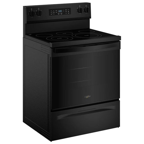 Whirpool 30" 5.3 Cu. Ft. Free-Standing 5-Element Smooth Top Electric Range - Black