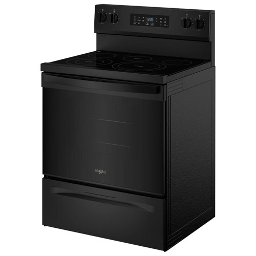 Whirpool 30" 5.3 Cu. Ft. Free-Standing 5-Element Smooth Top Electric Range - Black