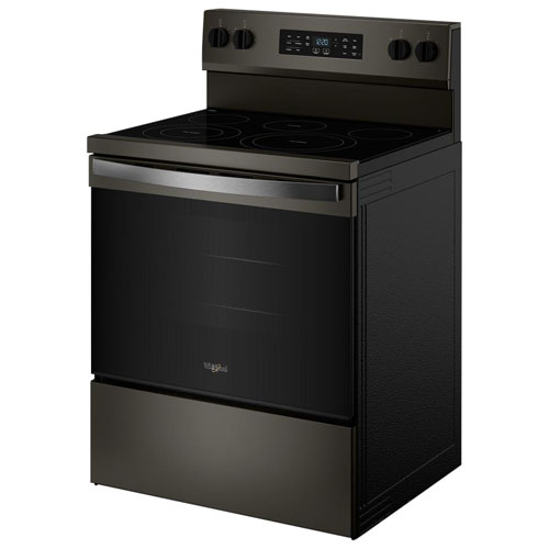 Whirpool 30" 5.3 Cu. Ft. Free-Standing 5-Element Smooth Top Electric Range - Black Stainless Steel