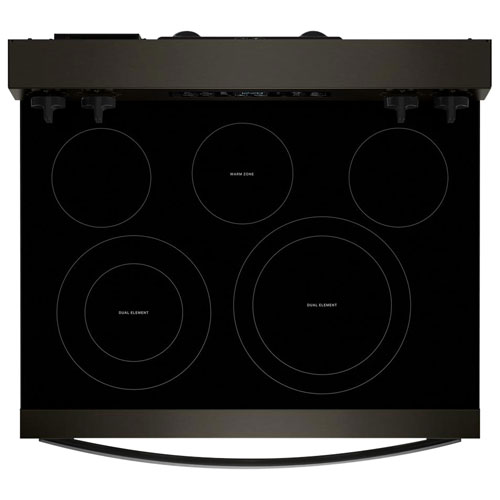 Whirpool 30" 5.3 Cu. Ft. Free-Standing 5-Element Smooth Top Electric Range - Black Stainless Steel