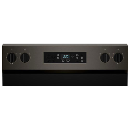 Whirpool 30" 5.3 Cu. Ft. Free-Standing 5-Element Smooth Top Electric Range - Black Stainless Steel
