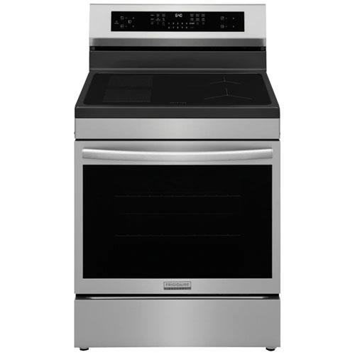 Cuisinière à induction autonome avec convection véritable et friture à l'air de 4 éléments 5,3 pi³ 30 po Gallery de Frigidaire - Acier inoxydable
