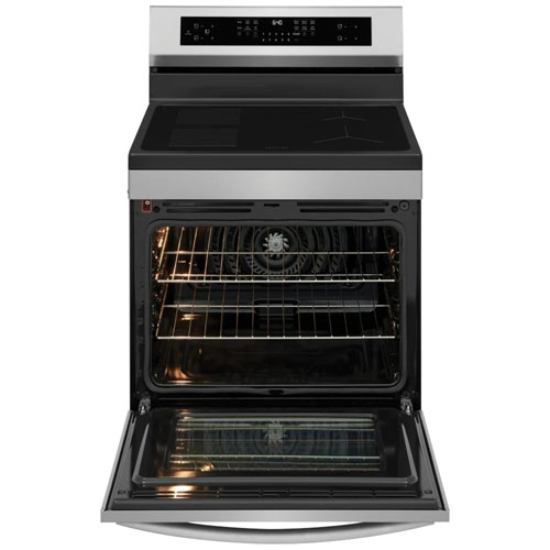 Cuisinière à induction autonome avec convection véritable et friture à l'air de 4 éléments 5,3 pi³ 30 po Gallery de Frigidaire - Acier inoxydable