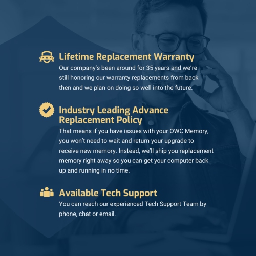 OWC 32GB DDR4 2933MHz PC4-23400 CL21 1RX8 ECC Unbuffered UDIMM 1.2V 288-pin Workstation Server Memory RAM