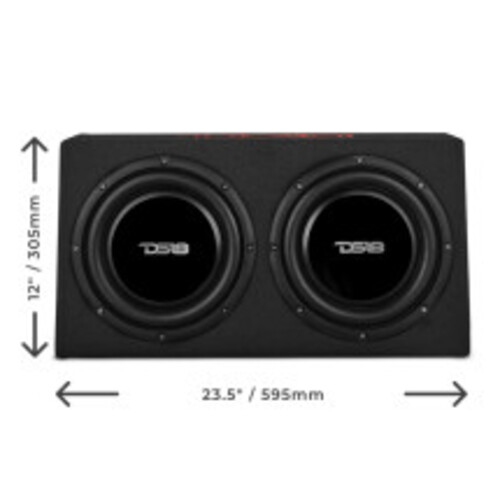 Enceinte double de haut-parleur d'extrêmes graves actif peu profond de 10&nbsp;po 350&nbsp;W RMS DS18 de 210&nbsp;A pour camionnettes