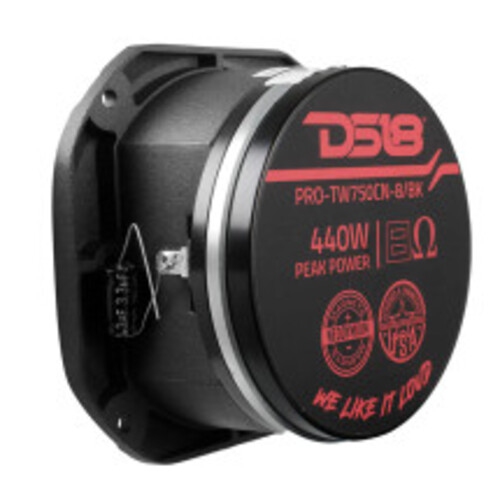 Haut-parleur d'aigus Super Bullet 220&nbsp;W de 4&nbsp;po PRO-TW750CN-8/BK DS18 - 8&nbsp;Ohm