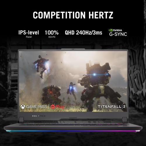 ASUS ROG Strix G17 17.3” QHD 240Hz Gaming Laptop, GeForce RTX 4060, AMD Ryzen 9 7940HX, 32GB DDR5-4800MHz 2TB PCIe SSD, Per-Key RGB Keyboard,