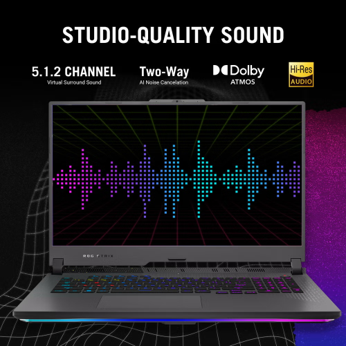 ASUS ROG Strix G17 17.3” QHD 240Hz Gaming Laptop, GeForce RTX 4060, AMD Ryzen 9 7940HX, 32GB DDR5-4800MHz 2TB PCIe SSD, Per-Key RGB Keyboard,
