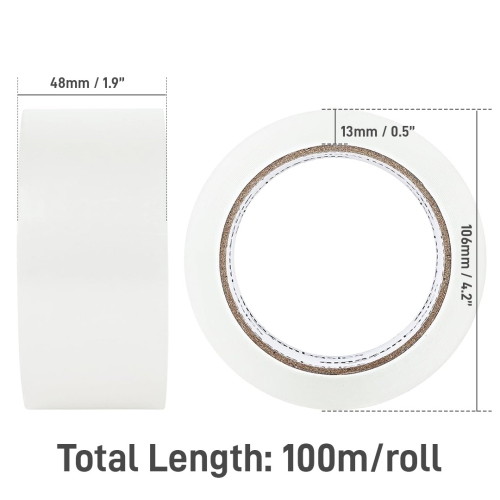 IMGadgets Clear Packaging Tape 48 rolls | 48mmx100m Heavy-Duty Roll | Strong Adhesive with Propanoic Acid Glue | 45 Micron, Ideal for Sealing Boxes,