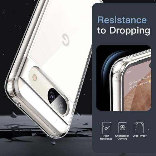 Étui transparent de JETech pour Pixel 8a de Google