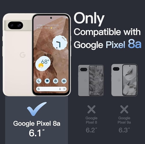 Étui transparent de JETech pour Pixel 8a de Google