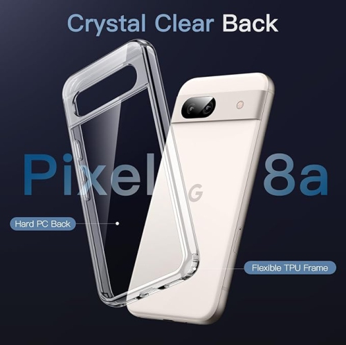 Étui transparent de JETech pour Pixel 8a de Google