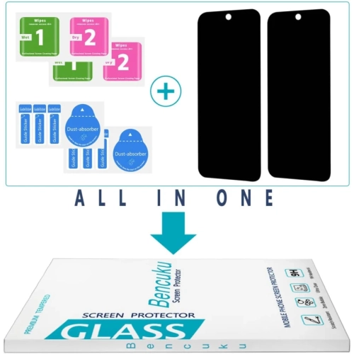 (Paquet de 2) Protecteur d'écran de confidentialité pour Pixel 10 de Google – Verre trempé anti-espion, déverrouillage des empreintes digitales,