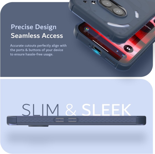 Étui antichoc SKN for Nothing de TUDIA pour téléphone 2a/2a Plus - Bleu givré