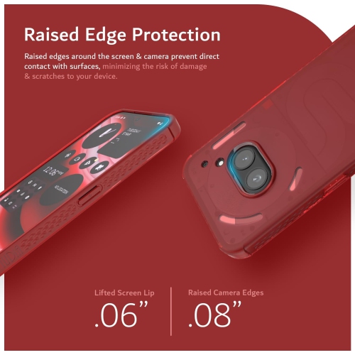 Étui antichoc SKN for Nothing de TUDIA pour téléphone 2a/2a Plus - Rouge givré