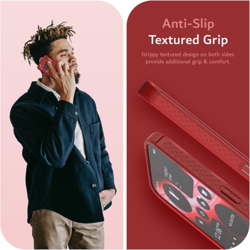 Étui antichoc SKN for Nothing de TUDIA pour téléphone 2a/2a Plus - Rouge givré