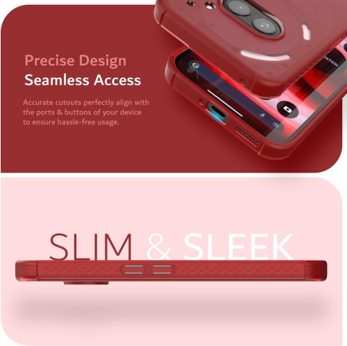 Étui antichoc SKN for Nothing de TUDIA pour téléphone 2a/2a Plus - Rouge givré