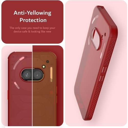 Étui antichoc SKN for Nothing de TUDIA pour téléphone 2a/2a Plus - Rouge givré