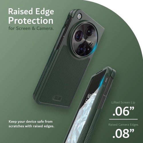 Étui MergeGrip de TUDIA compatible avec étui ouvert OnePlus/étui Oppo Find N3 - Vert pin