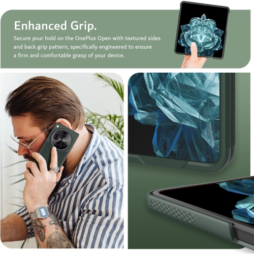 Étui MergeGrip de TUDIA compatible avec étui ouvert OnePlus/étui Oppo Find N3 - Vert pin