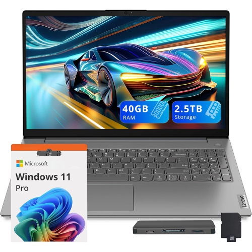 Lenovo V15 G4 IRU 15.6" FHD Laptop, Intel i7-13620H, ‎Intel UHD Graphics, 40GB RAM, 2.5TB Storage, ‎Numeric Keypad, Windows 11 Pro, Gray