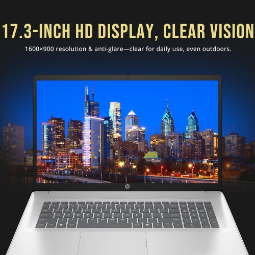 HP 17.3" HD+ Laptop, Intel Core i3-N305, 672GB Storage(512GB SSD+160GB Docking Station Set), 16GB RAM, Intel UHD Graphics, Numeric Keypad, Wi-Fi 6,