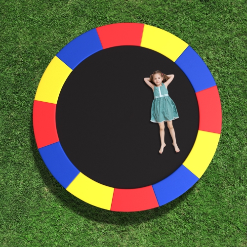 Gymax 12FT Trampoline Spring Cover w/Split Design Waterproof Surface EPE Foam Padding