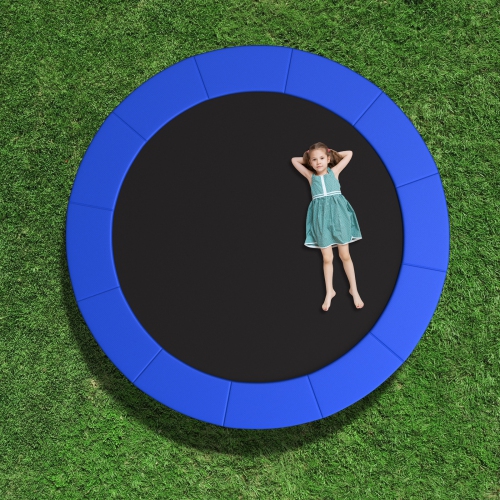 Gymax 12FT Trampoline Spring Cover w/Split Design Waterproof Surface EPE Foam Padding