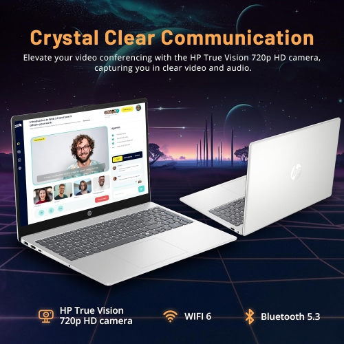 Open Box - HP 15.6" FHD Touchscreen Laptop, Intel i7-1355U, 512GB PCIe SSD, 16GB DDR4 RAM, ‎Intel Iris Xe Graphics, Full-Size Keyboard, Wi-Fi 6, Win