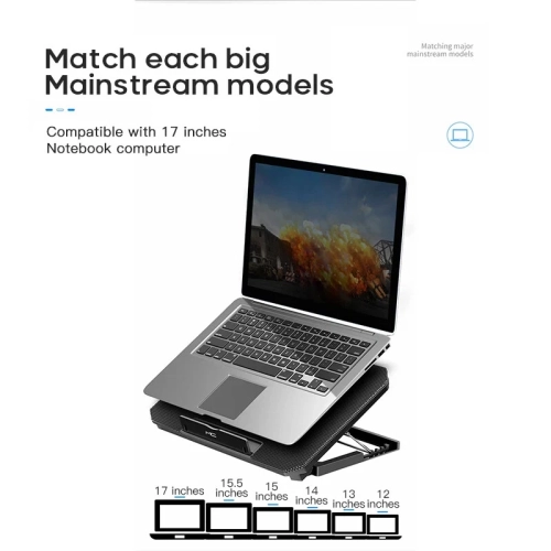 USB Laptop Cooling Pad for 12-16 Inch Laptops Silent Gaming Notebooks